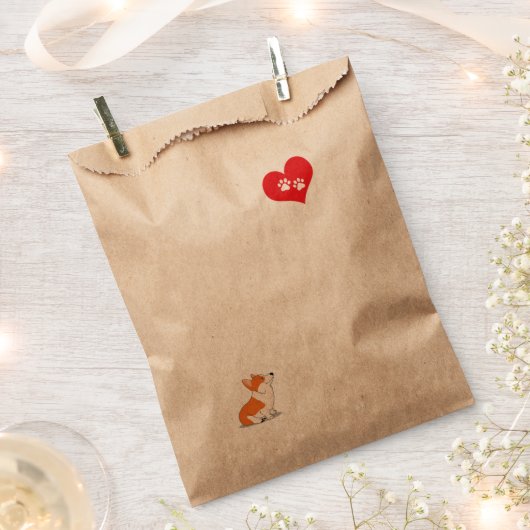 私は自分のコーギが大好きだ フェイバーバッグ (クリップ留めされた状態)