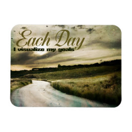 「私は自分のゴールを視覚化する」モチベーション確認フレックス マグネット