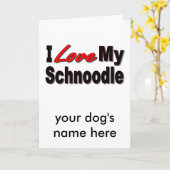 私は自分のシュヌードル・ドッグ・ギフトとアパレルが好き カード (黄色い花)