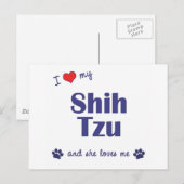 私は自分のシーズー(犬)Tzuが大好き ポストカード (正面/裏面)