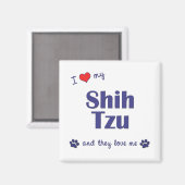 私は自分のシーズー(犬)Tzuが大好き マグネット (正面/裏面)