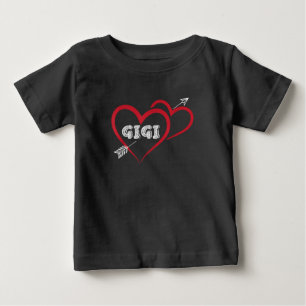 私は自分のジギバレンタインデーが大好きですハート ベビーTシャツ