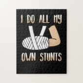 私は自分のスタントの骨折おもしろい骨を全て行う ジグソーパズル (縦)