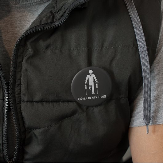 私は自分のスタントをすべて行う – 良いギフトを得おもしろいる 缶バッジ