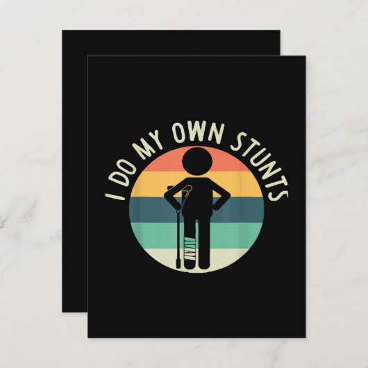 私は自分のスタントをやる エンクロージャーカード (正面/裏面)