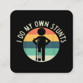 私は自分のスタントをやる スクエア名刺 (正面)