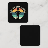 私は自分のスタントをやる スクエア名刺 (正面/裏面)