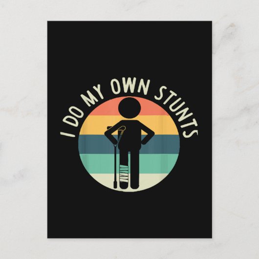 私は自分のスタントをやる ポストカード (正面)