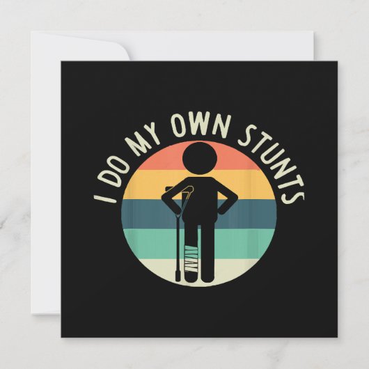 私は自分のスタントをやる 招待状 (正面)