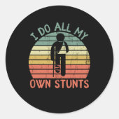 私は自分のスタントを全おもしろいて脚の手を陪審 ラウンドシール (正面)