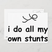 私は自分のスタントを全て自分でやっている ポストカード (正面/裏面)