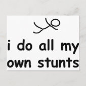 私は自分のスタントを全て自分でやっている ポストカード (正面)
