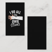 私は自分のスタントを全部やっています 名刺 (正面/裏面)