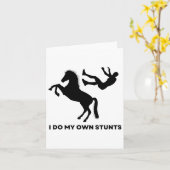 私は自分のスタントを行う – 乗馬ジャンピングファン カード (黄色い花)