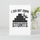 私は自分のスタントクラートおもしろいチャレンジギフトをする サンキューカード (スタンド正面)