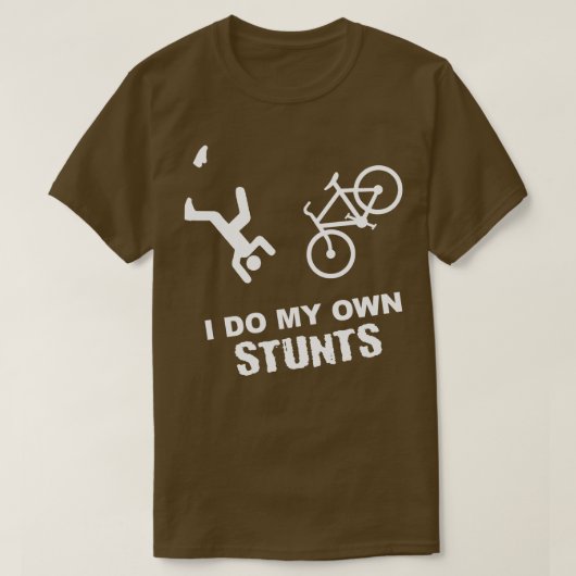 私は自分のスタントサイクリングおもしろい自転車 Tシャツ (デザイン正面)