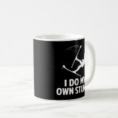 私は自分のスタントスキーをするスキー愛好家 コーヒーマグカップ (正面右)