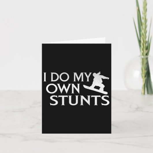 私は自分のスタントスノーボードをする カード (正面)