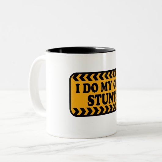 私は自分のスタントダークティー大人と若い ツートーンマグカップ (正面左)