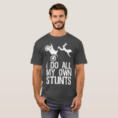 私は自分のスタントダートバイクモトクロスギフトをする Tシャツ (正面フル)