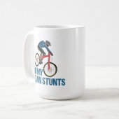 私は自分のスタントマウンテンバイクもしくは自転車に乗る人ヴィンテージ コーヒーマグカップ (正面左)