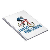私は自分のスタントマウンテンバイクもしくは自転車に乗る人ヴィンテージ ノートブック (右側)