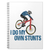 私は自分のスタントマウンテンバイクもしくは自転車に乗る人ヴィンテージ ノートブック (正面)