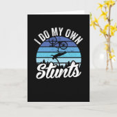 私は自分のスタントマウンテンバイクをする カード (黄色い花)