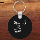 私は自分のスタントマウンテンバイクをする キーホルダー (正面)