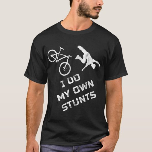 私は自分のスタントマウンテンバイクサイクリング服MTをする Tシャツ (正面)