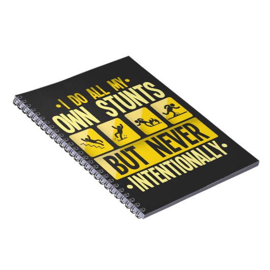 私は自分のスタント事故の不器用な人々のユーモアをする ノートブック (右側)