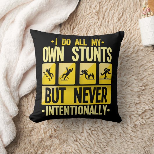 私は自分のスタント·アクシデントを不器用な人々のユーモア クッション (ブランケット)