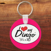 私は自分のディンゴが大好き キーホルダー (正面)