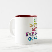 私は自分のヌビアンヤギが大好き ツートーンマグカップ (正面左)