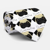 私は自分のパグかわいいパグとラブ引用文が大好き ネクタイ (ロール)