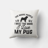 私は自分のパグが大好き クッション (裏面)
