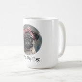私は自分のパグが大好き コーヒーマグカップ (正面右)