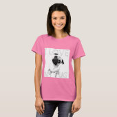 私は自分のパグが大好き Tシャツ (正面フル)