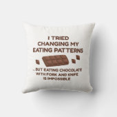 私は自分のパターン食べ物を変えてみた クッション (裏面)