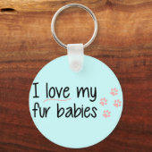 私は自分のファーのベビーキーチェーンが大好き キーホルダー (正面)