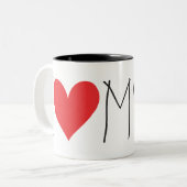 私は自分のマグカップが大好き ツートーンマグカップ (正面左)