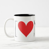 私は自分のマグカップが大好き ツートーンマグカップ (左)