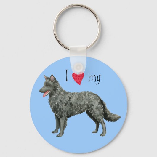 私は自分のムディを愛している キーホルダー (正面)