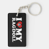 私は自分のラグドール(ハート)が大好き キーホルダー (裏面)