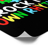 私は自分のリズム自閉症の意識をロック少年の子供 ポスター (角)