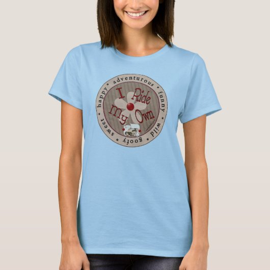 私は自分の乗る – 円(赤リンガー) Tシャツ (正面)