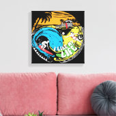 「私は自分の人生が好き」とビーチ キャンバスプリント (インサイチュ (リビング))