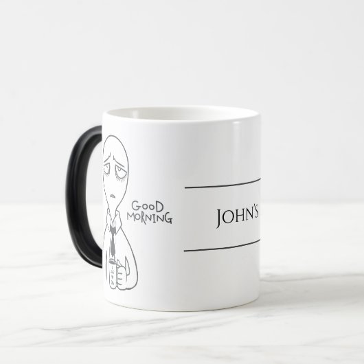 私は自分の仕事が大好きだ。ユーモアのある モーフィングマグカップ (正面左)