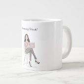 私は自分の仕事が大好きで、ずうずうしい女性たちだ。 ジャンボコーヒーマグカップ (正面右)