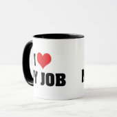 私は自分の仕事のハートが大好き マグカップ (正面左)